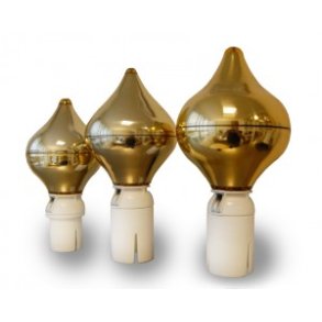 Drejelig RIx knop l�g guld 150 mm (8-12 ) m. 65 mm dr. top