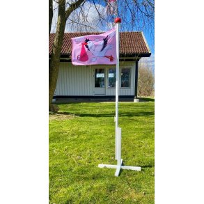 Storkeflag 60x40 cm (2 m stang) / Pige