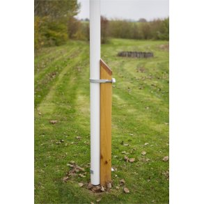 5 m Trflagstang hvidmalet